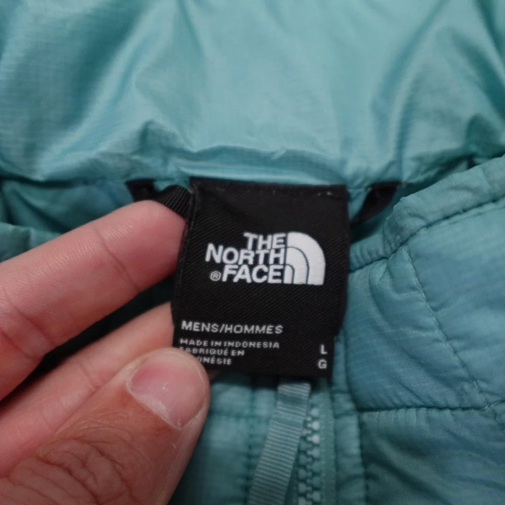 The North Face ThermoBall Eco Jacket Mens Large Blue Puffer Insulated Zip
